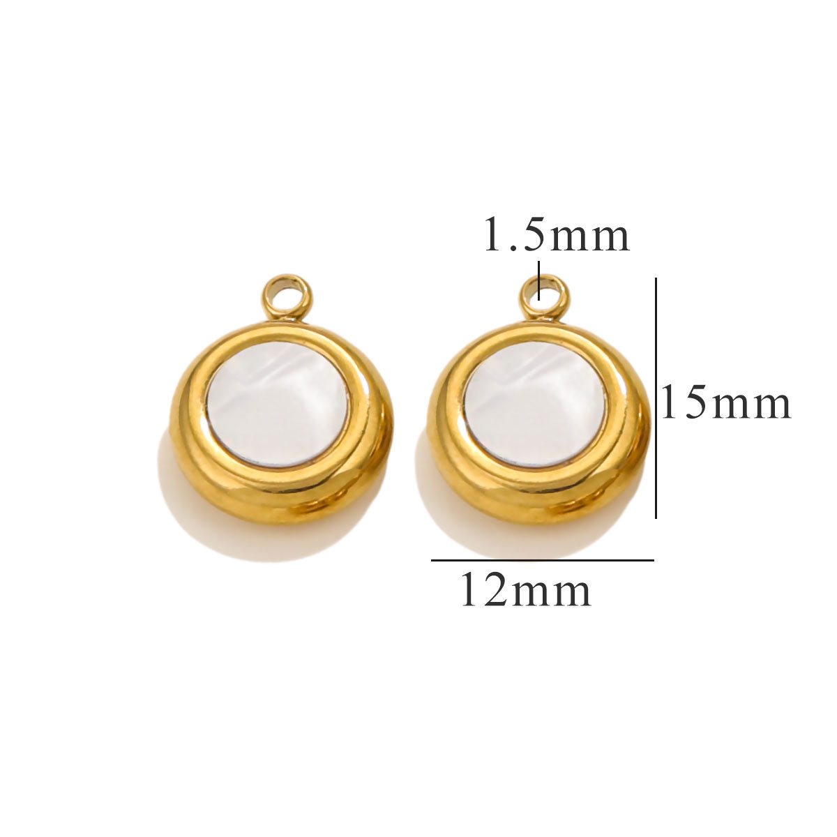 Gold color / 1 Piece Simple Retro Style Geometric Shape Stainless Steel  Gold Color Women's Pendant Picture2